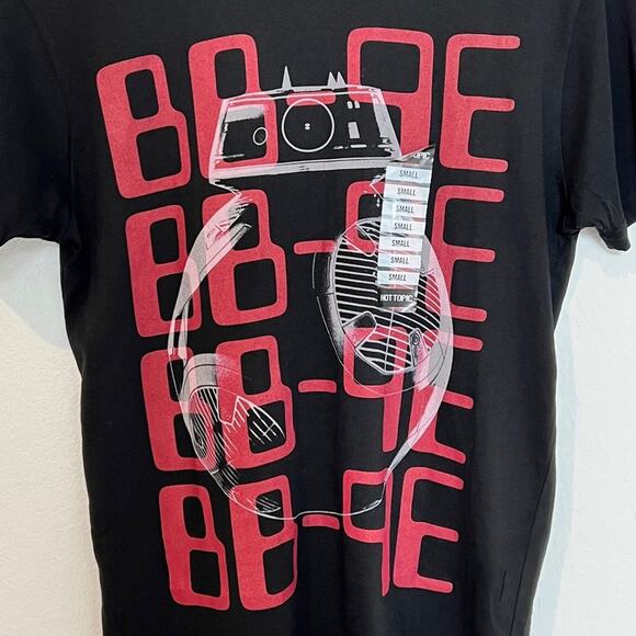 HOT TOPIC STAR WARS BB-9E RED BLACK MEN SHIRT SIZE SMALL BRAND NEW 100% COTTON - Picture 2 of 4